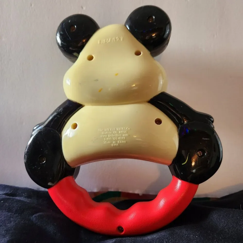 VINTAGE Little Tikes Animal Band panda shaker tambourine